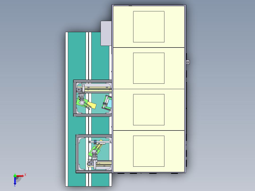 LGP导光板贴膜机sw18俯视图