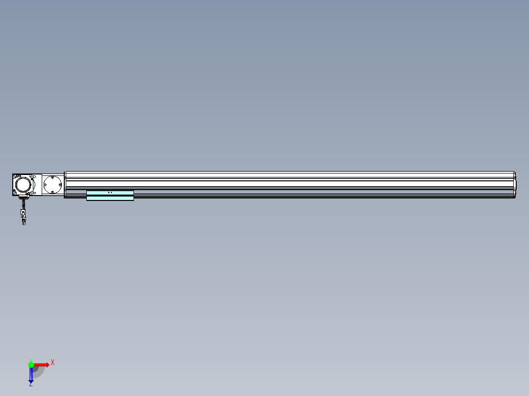 威洛博VBF同步带传动一般环境VBF14-L45-S1050-BL-ZP40-C3俯视图