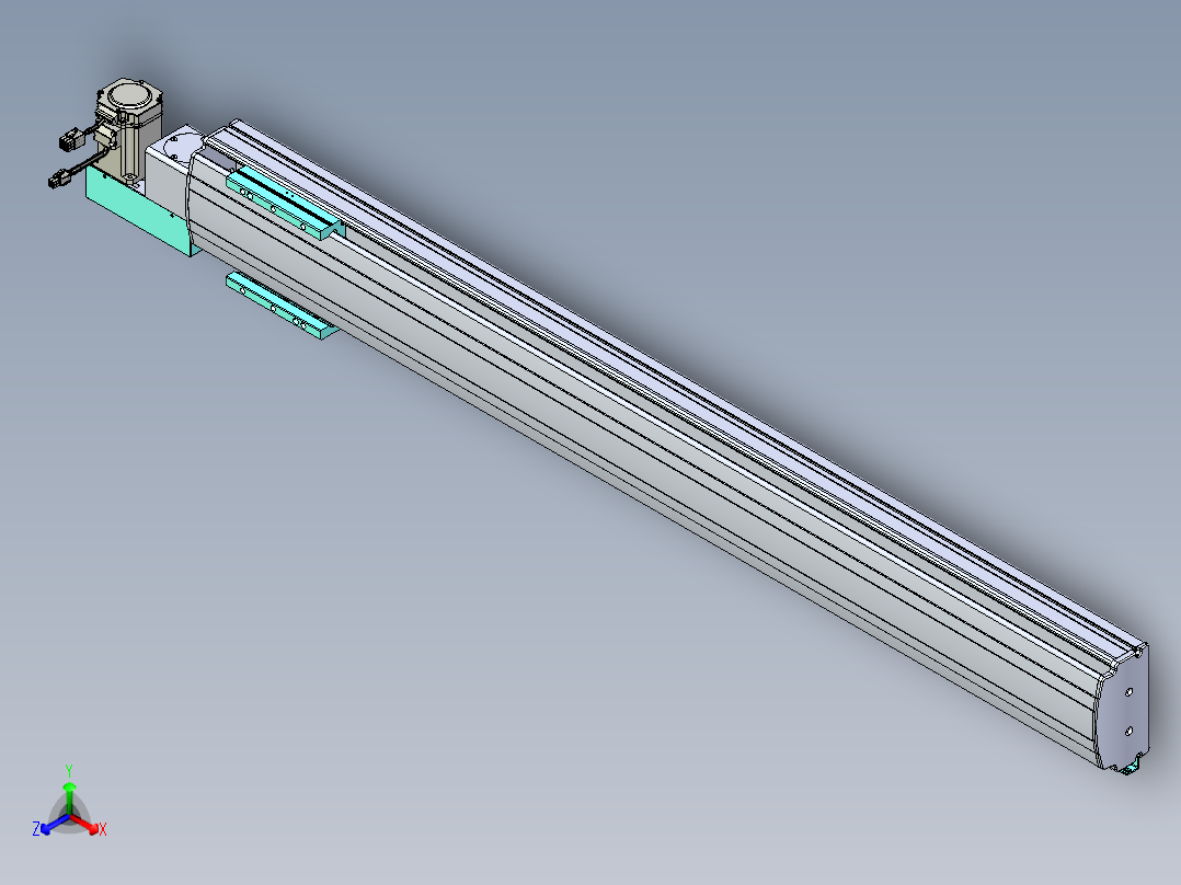 威洛博VBF同步带传动一般环境VBF14-L45-S1050-BL-ZP40-C3正等轴测图