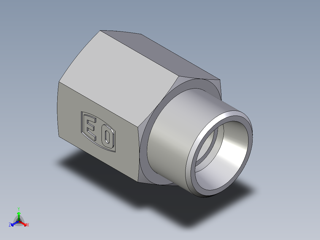 卡套式工业通用硬管接头EO_Swivel_connector_GAI12LMCFX主视图