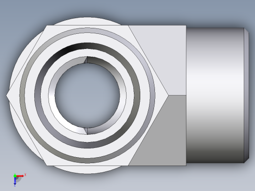 卡套式工业通用硬管接头EO_Adjustable_locknut_run_tee_LEE18LROMDCF俯视缩略图