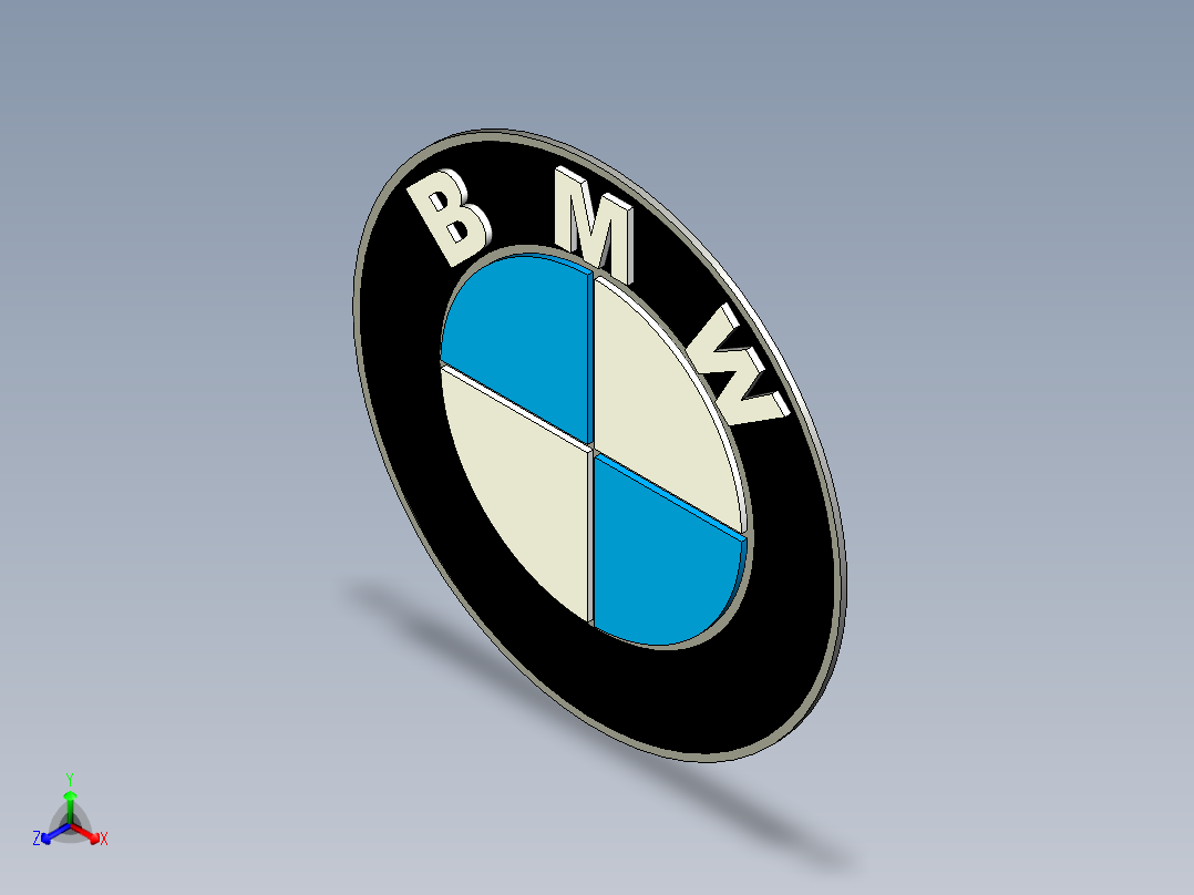 BMW车标正等轴测图