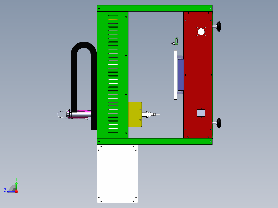 XYZ平台三轴螺丝机右视图