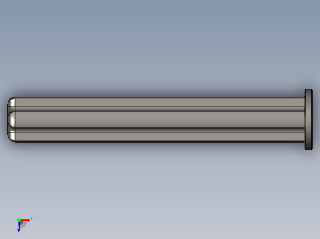 乐高机械组车桥-87083 DkStone Technic Axle 4 with Stop.STEP俯视图