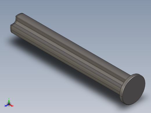 乐高机械组车桥-87083 DkStone Technic Axle 4 with Stop.STEP正等轴测缩略图