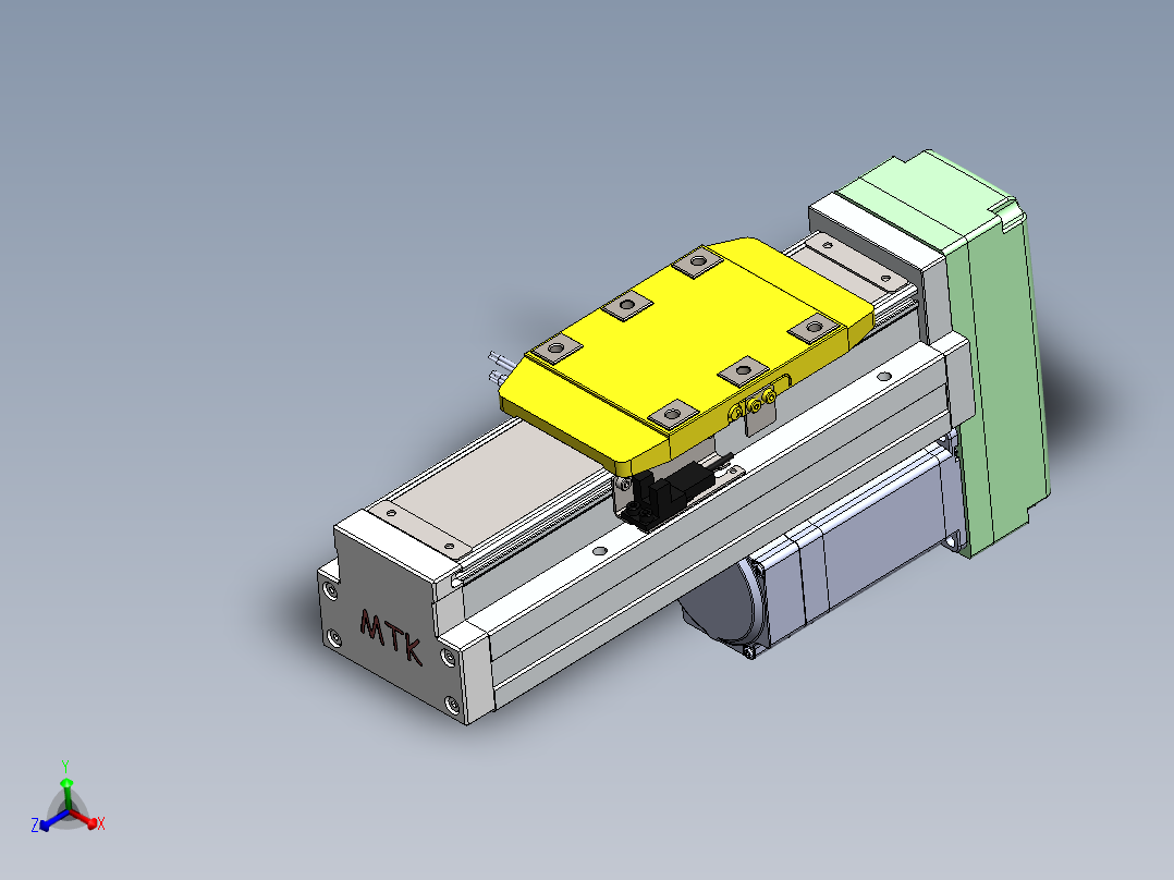 GTH内嵌丝杆全封闭GTH8-BM-60步进主视图