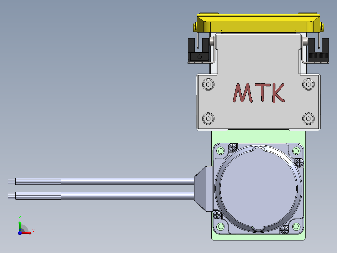 GTH内嵌丝杆全封闭GTH8-BM-60步进前视图