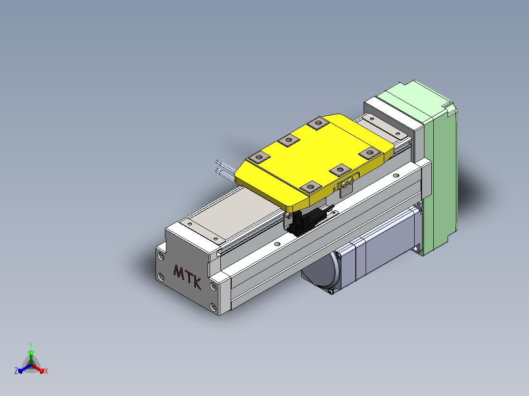 GTH内嵌丝杆全封闭GTH8-BM-60步进正等轴测图