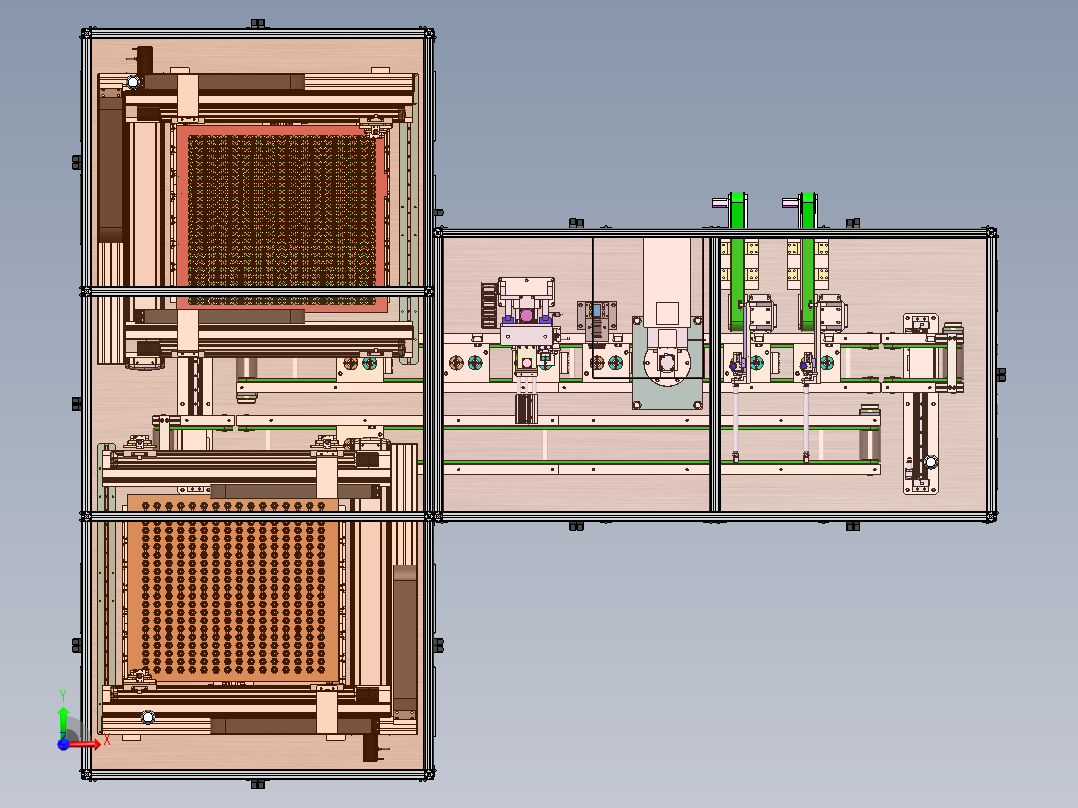 异型螺杆螺母组装检测设备前视图