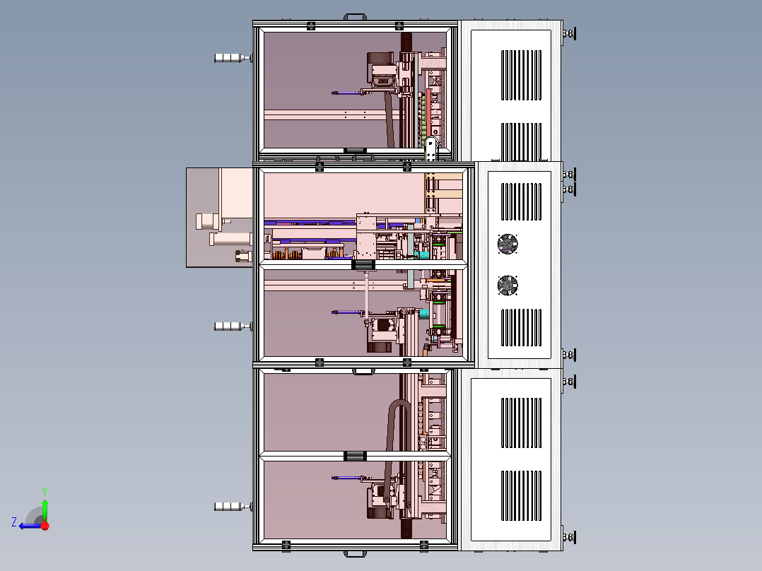 异型螺杆螺母组装检测设备右视图