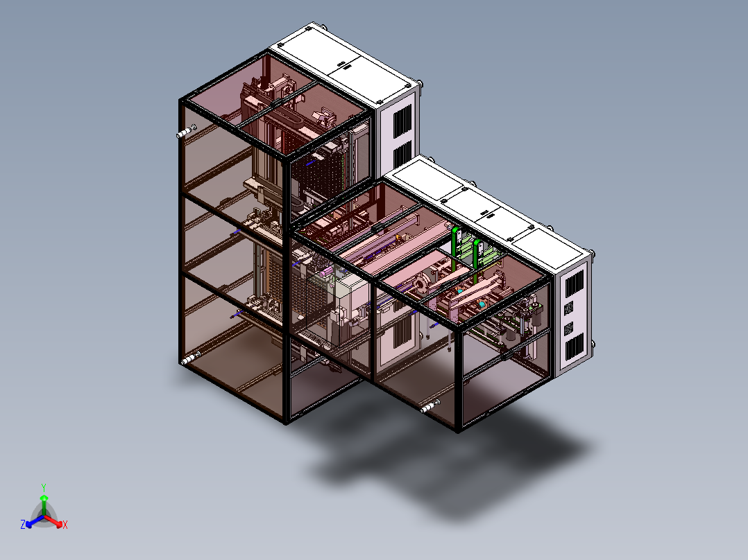 异型螺杆螺母组装检测设备正等轴测图