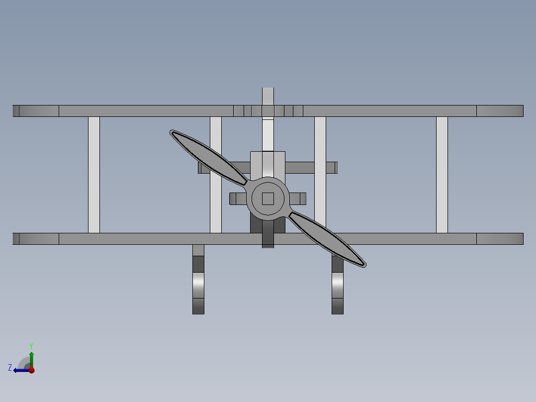 sw木质玩具飞机右视图
