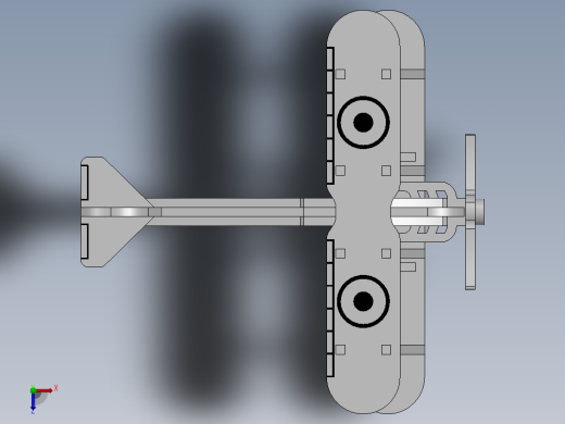 sw木质玩具飞机俯视缩略图