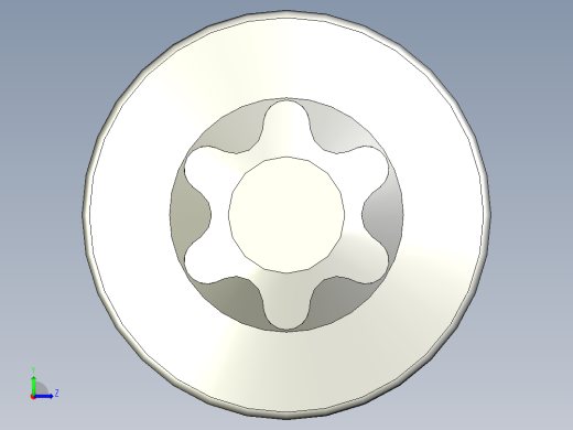 六角螺钉-Hexalobular_screw-M20-200-190-27-41-23.stp左视缩略图