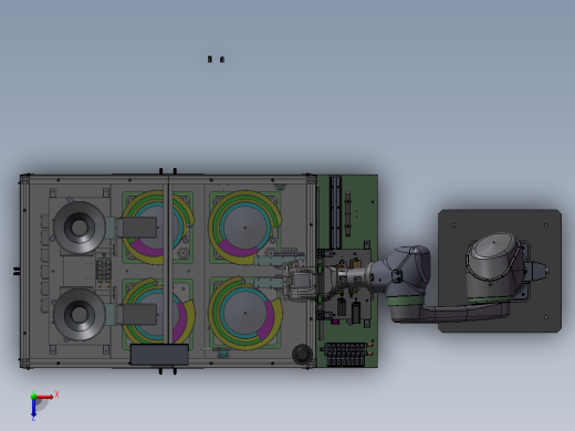 滚筒支架组装机俯视缩略图
