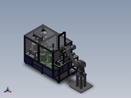 滚筒支架组装机正等轴测缩略图