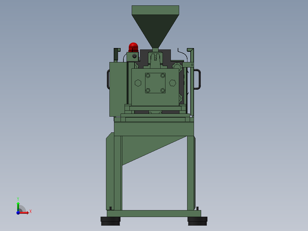 半自动注塑机前视图