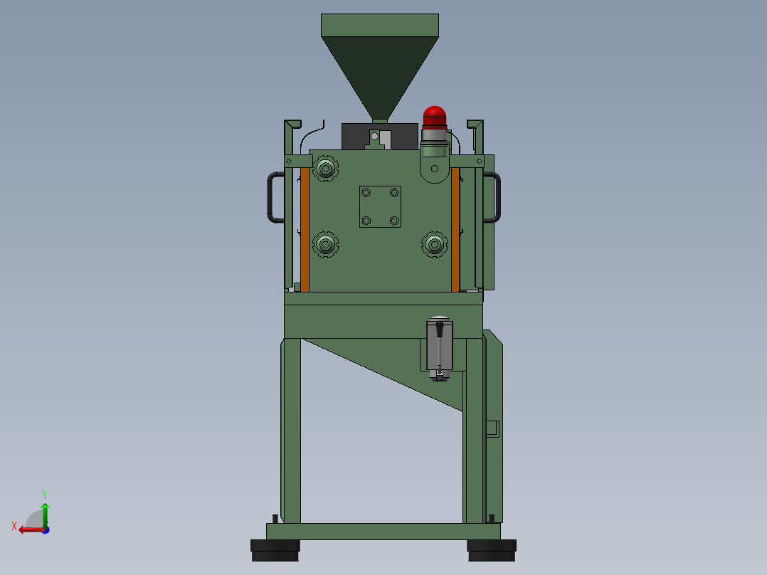 半自动注塑机后视图