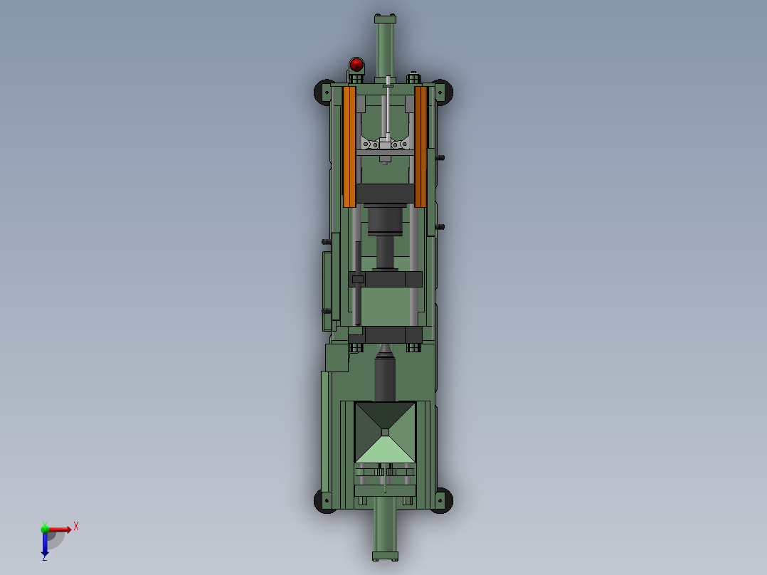 半自动注塑机俯视图
