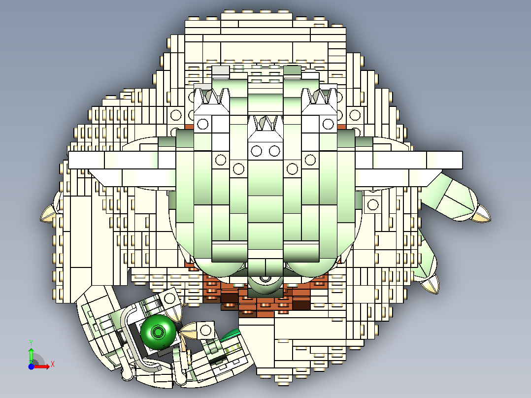 乐高 75255 尤达前视图