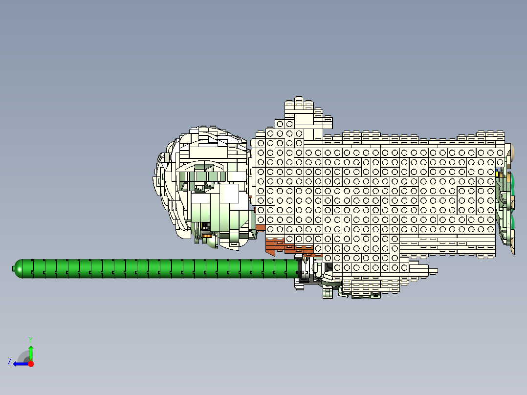 乐高 75255 尤达右视图