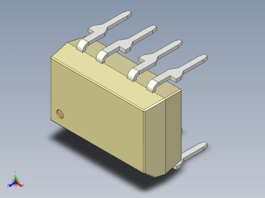 光电元件封装-DIP8-OC-YL正等轴测缩略图