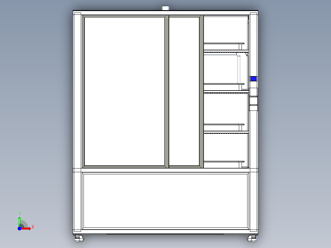 智能无土栽培植物设备前视图