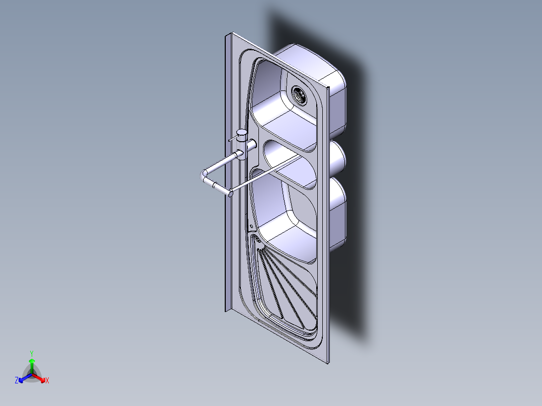 水槽、不锈钢水槽(61)正等轴测图