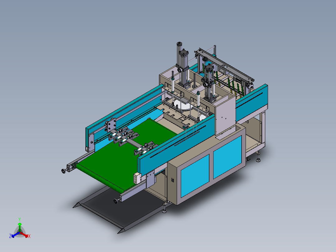 塑料袋背心袋制袋机sw17可编辑正等轴测图