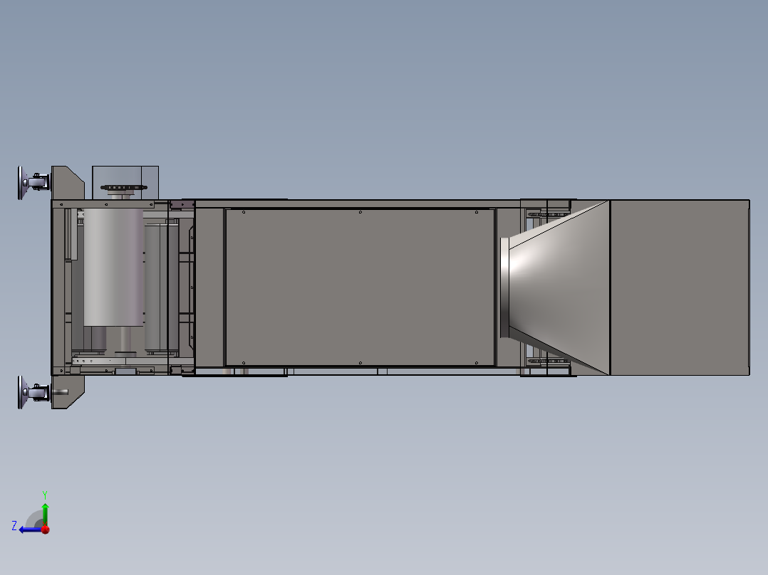 4L斗式提升sw16可编辑右视图