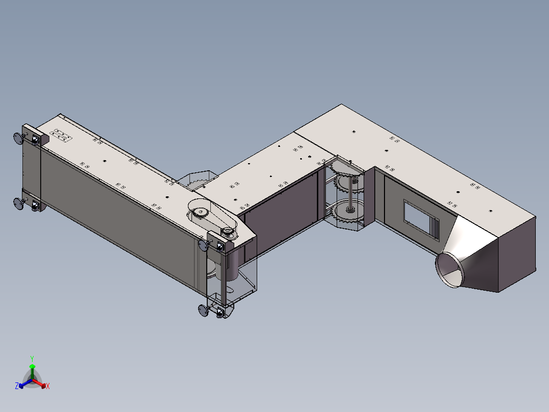 4L斗式提升sw16可编辑正等轴测图