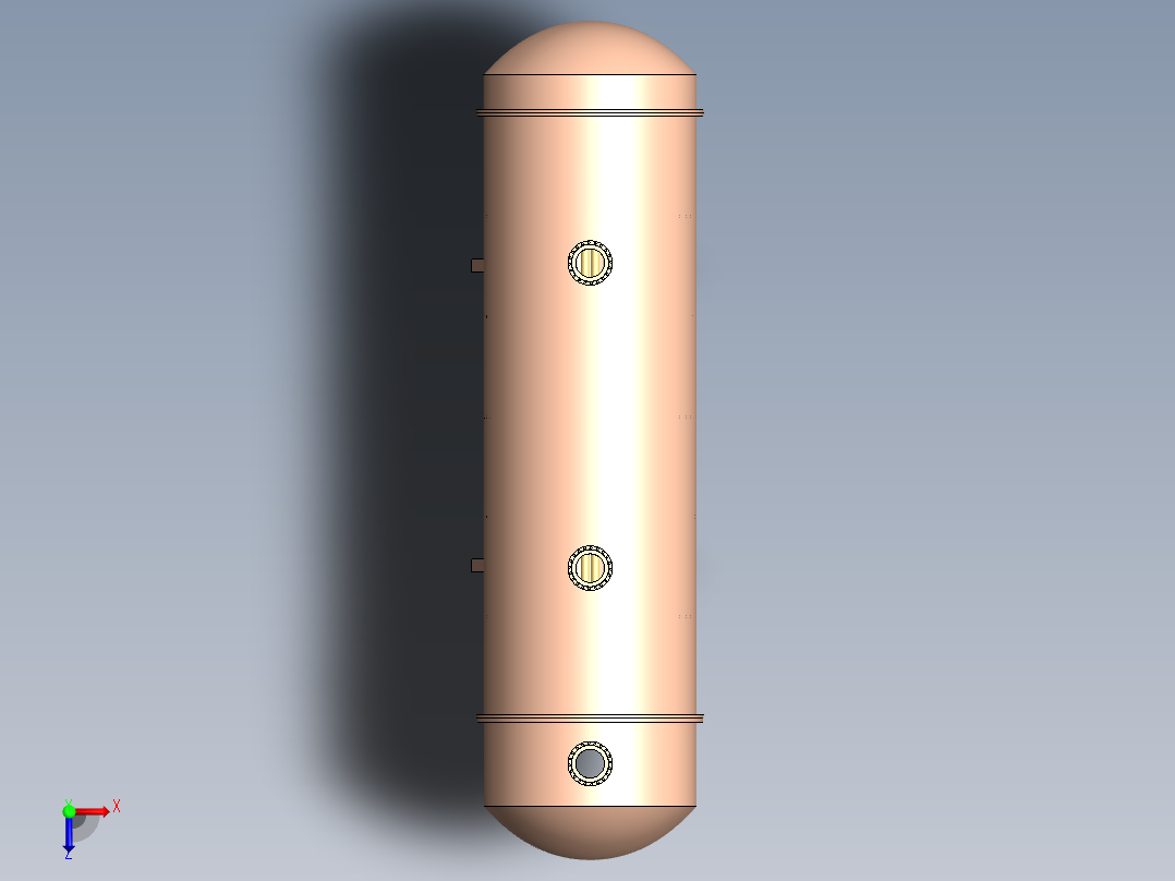 管壳换热器俯视图