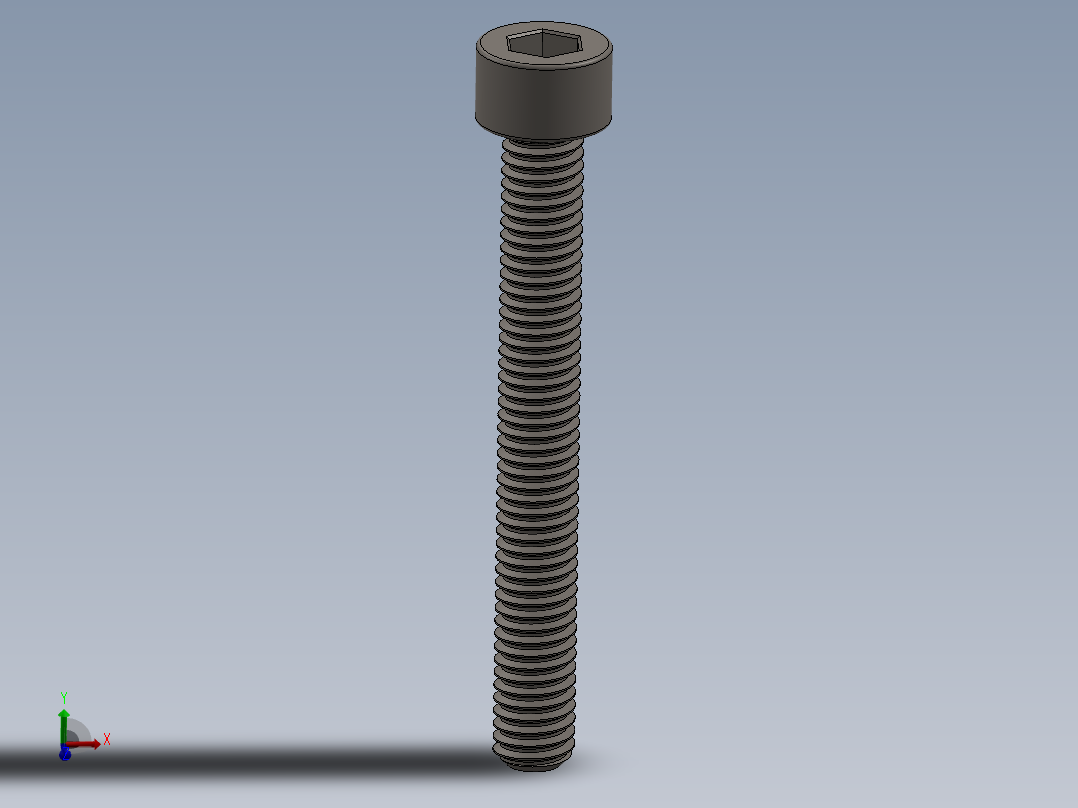 Screw_DIN_912_M6x50F_A2.SLDPRT公制内六角螺钉主视图