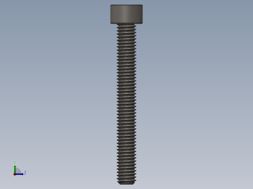 Screw_DIN_912_M6x50F_A2.SLDPRT公制内六角螺钉左视缩略图