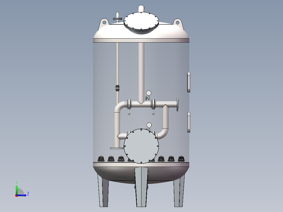 石英砂过滤罐左视图