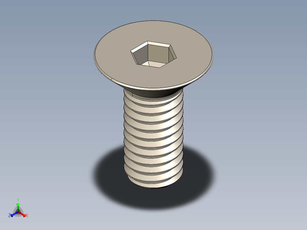 Screw_ISO_10642_M4x10_A2.STEP正等轴测图