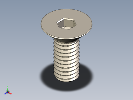 Screw_ISO_10642_M4x10_A2.STEP正等轴测缩略图