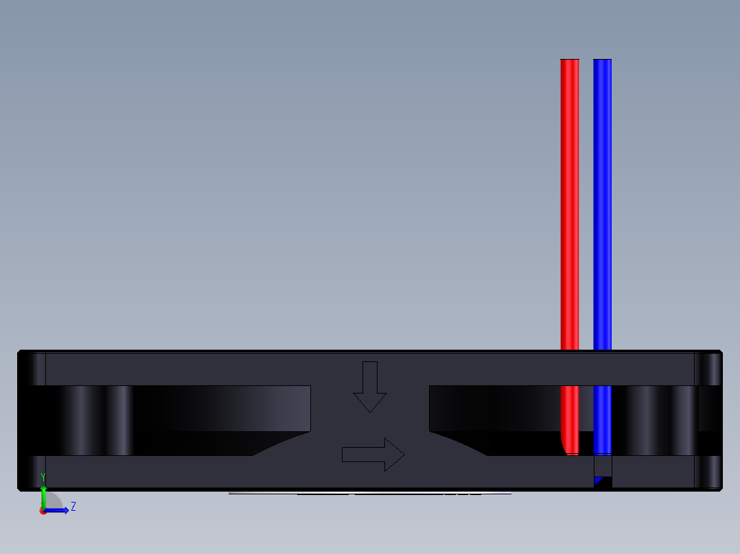 扇热风扇-50x50x10mm左视图
