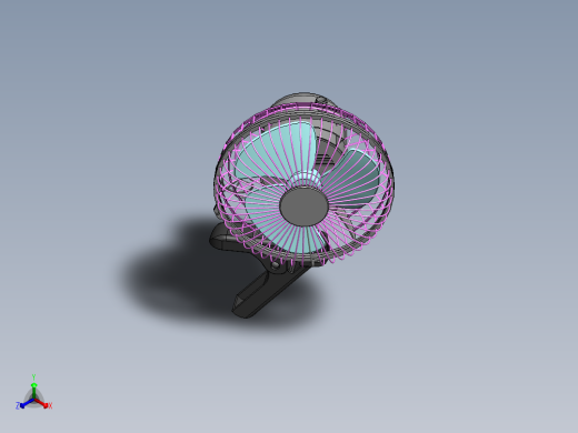 000电风扇正等轴测缩略图