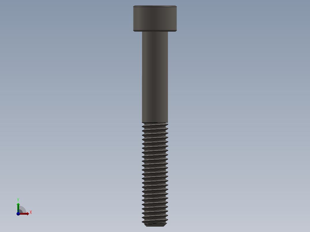 Screw_DIN_912_M6x45_A2.SLDPRT公制内六角螺钉前视图