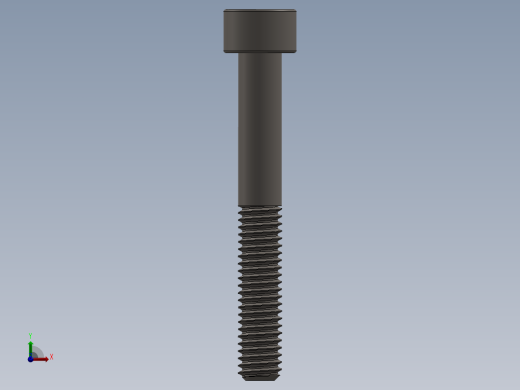 Screw_DIN_912_M6x45_A2.SLDPRT公制内六角螺钉前视缩略图