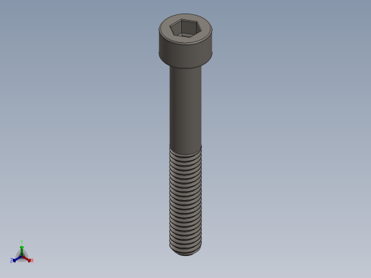 Screw_DIN_912_M6x45_A2.SLDPRT公制内六角螺钉正等轴测缩略图
