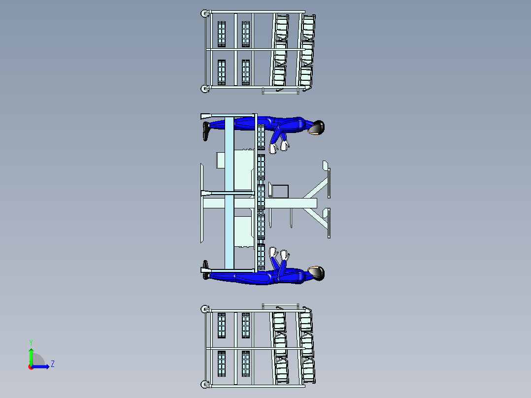 人工分选工作站台设计左视图