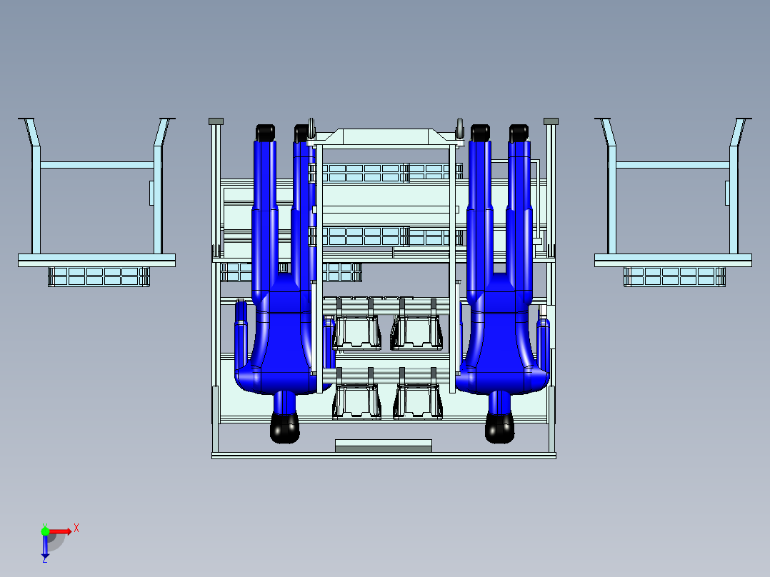 人工分选工作站台设计俯视图