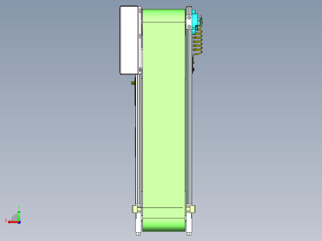皮带线整机模型后视图