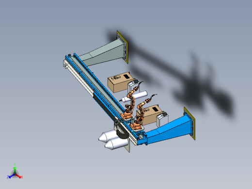 桁架式双工位焊接机器人模型
