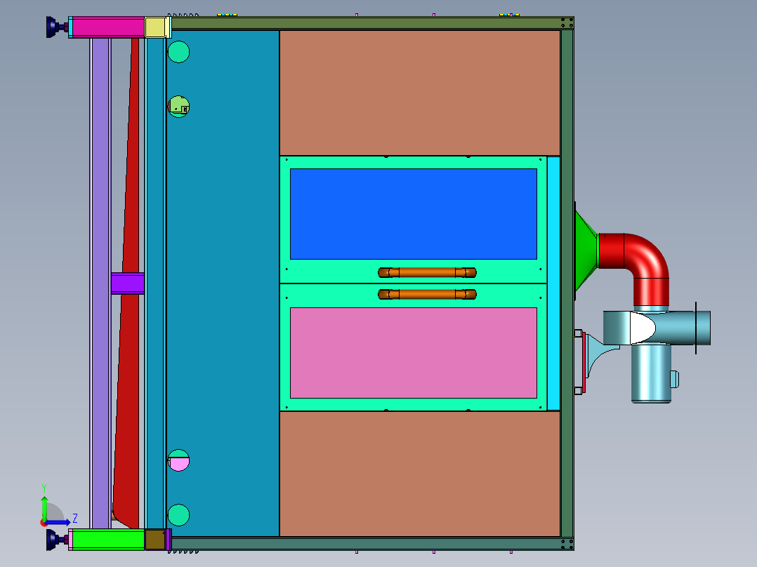 精密异形刀具研磨机床左视图