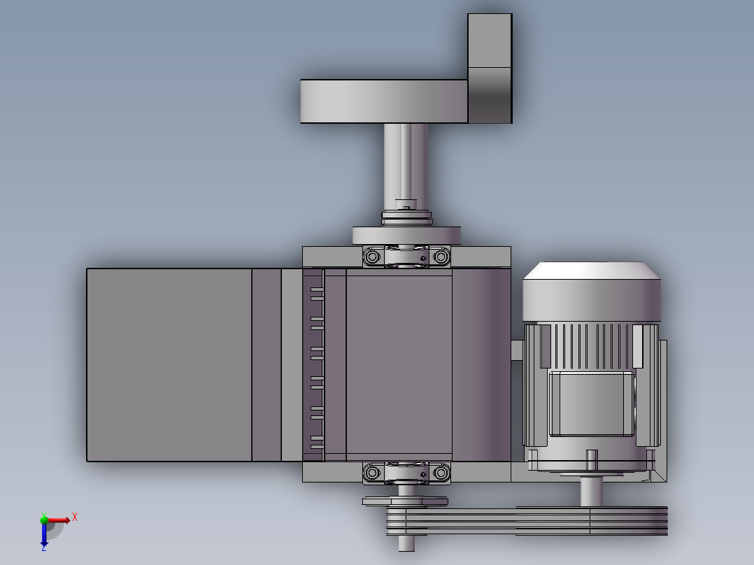 破碎机、动物饲料粉碎机俯视图