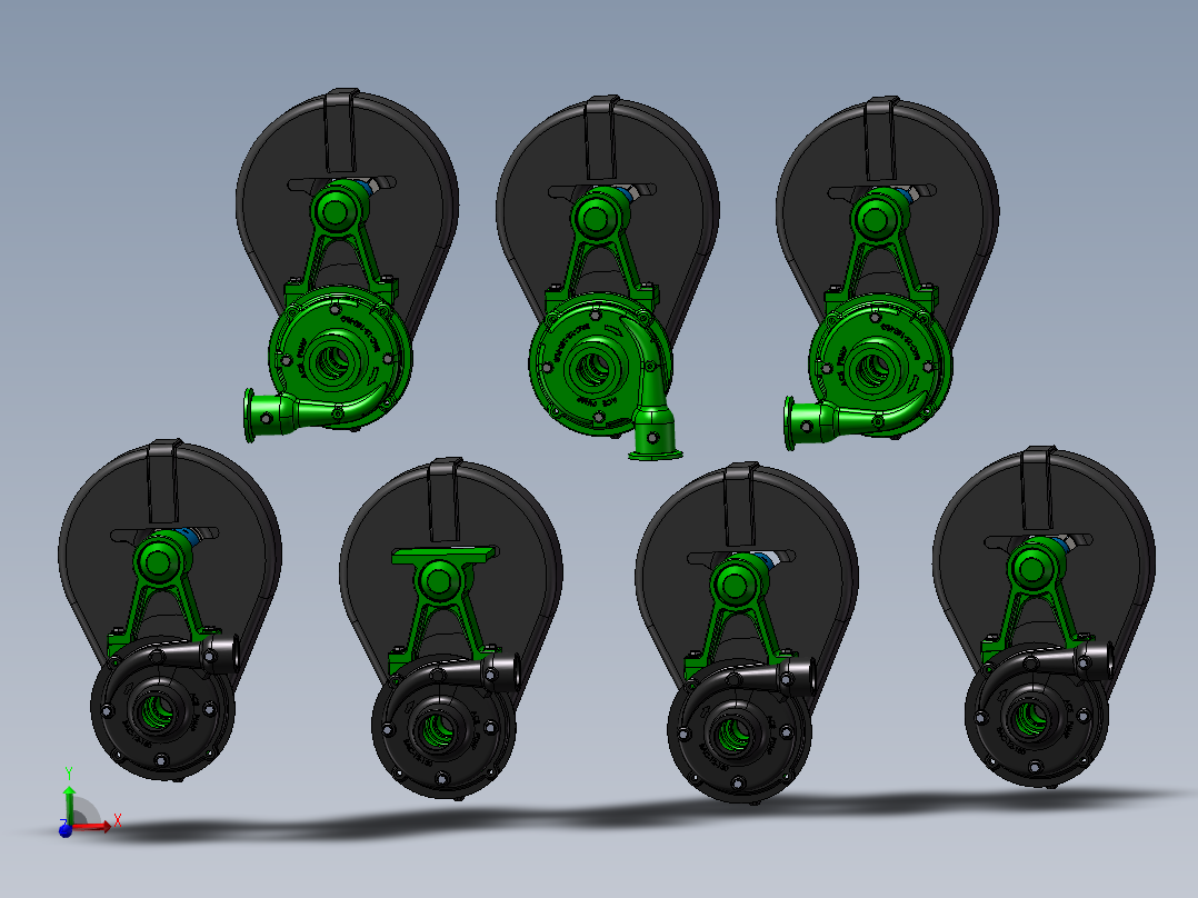 7款PTOC-150-PTO 皮带驱动离心泵模型主视图