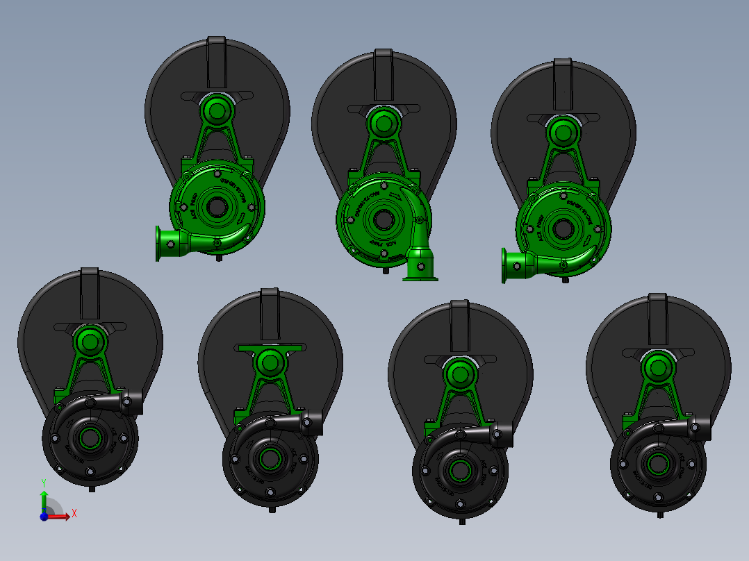 7款PTOC-150-PTO 皮带驱动离心泵模型前视图